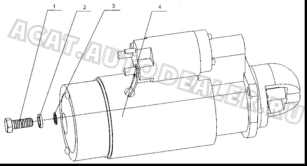 Starter motor B30-3708010 для Yuchai YC4112ZQ