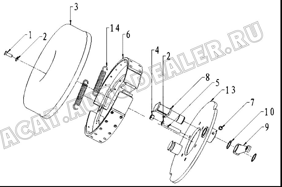 Brake Tambour Z3BII030000032 для ChengGong CG932E