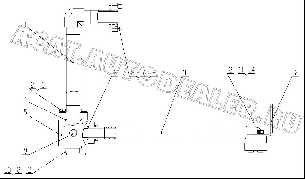 Siphon assembly Z5E2100801T8 для ChengGong ZL50E-3