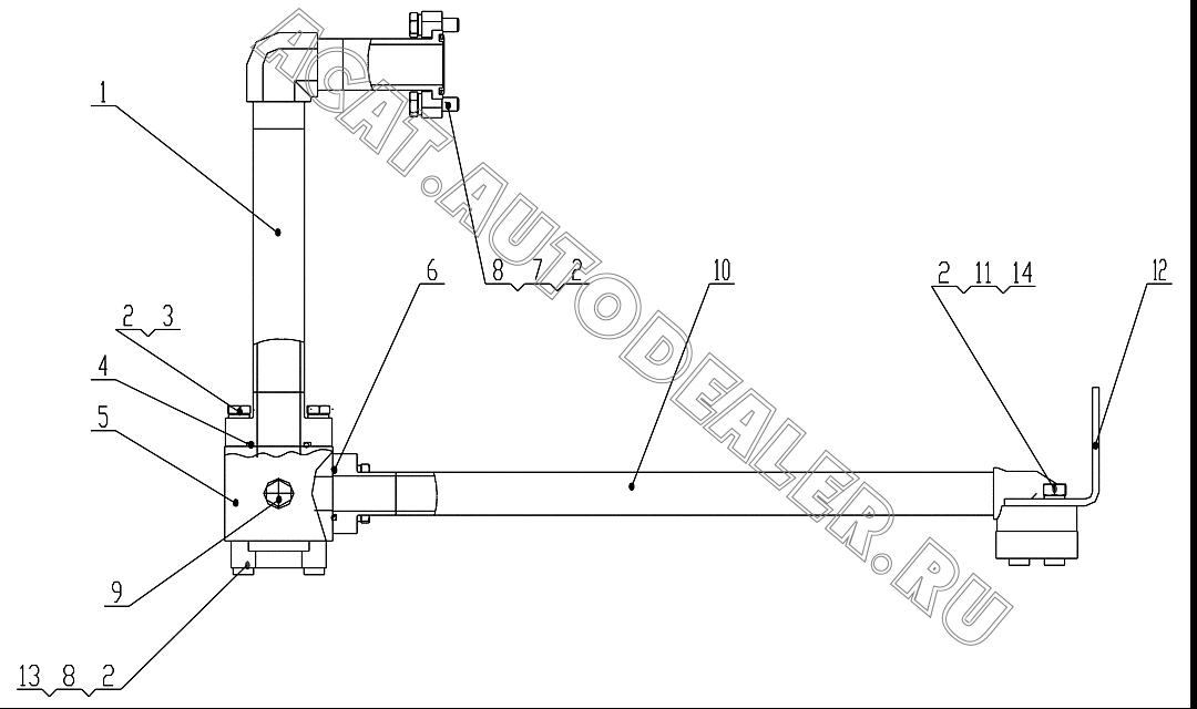 Siphon assembly Z5E2100901T8 для ChengGong ZL50E-3