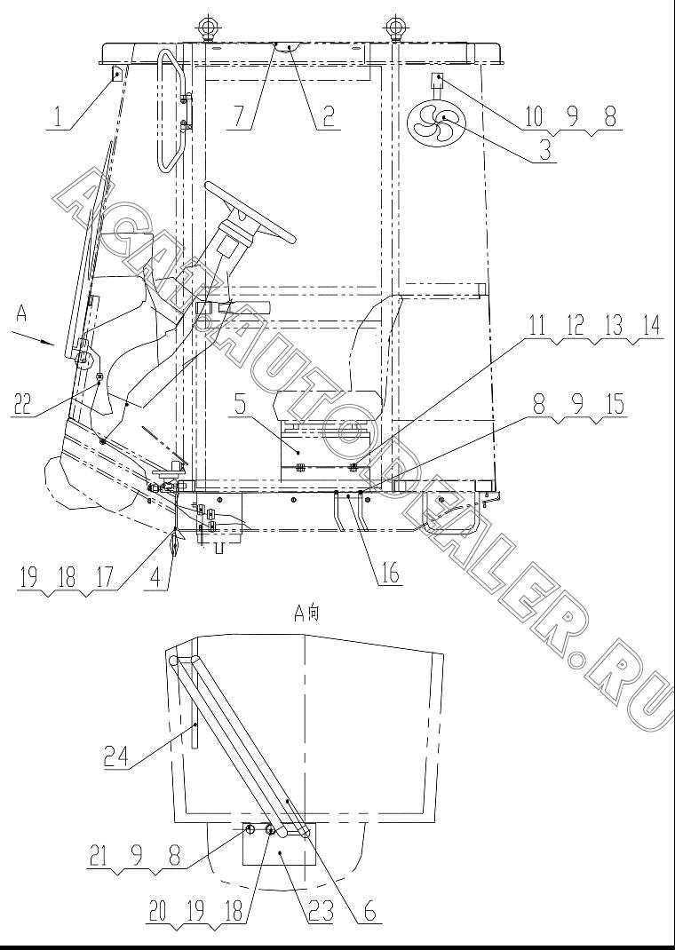 Front Work Lamp CG.W2 для ChengGong ZL50E-3