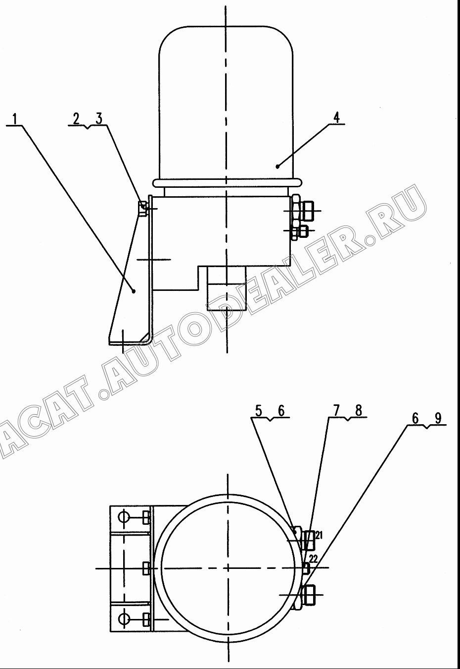 Air dryer support XZ16K.41.6.1 для XCMG XZ16K-XZ50K